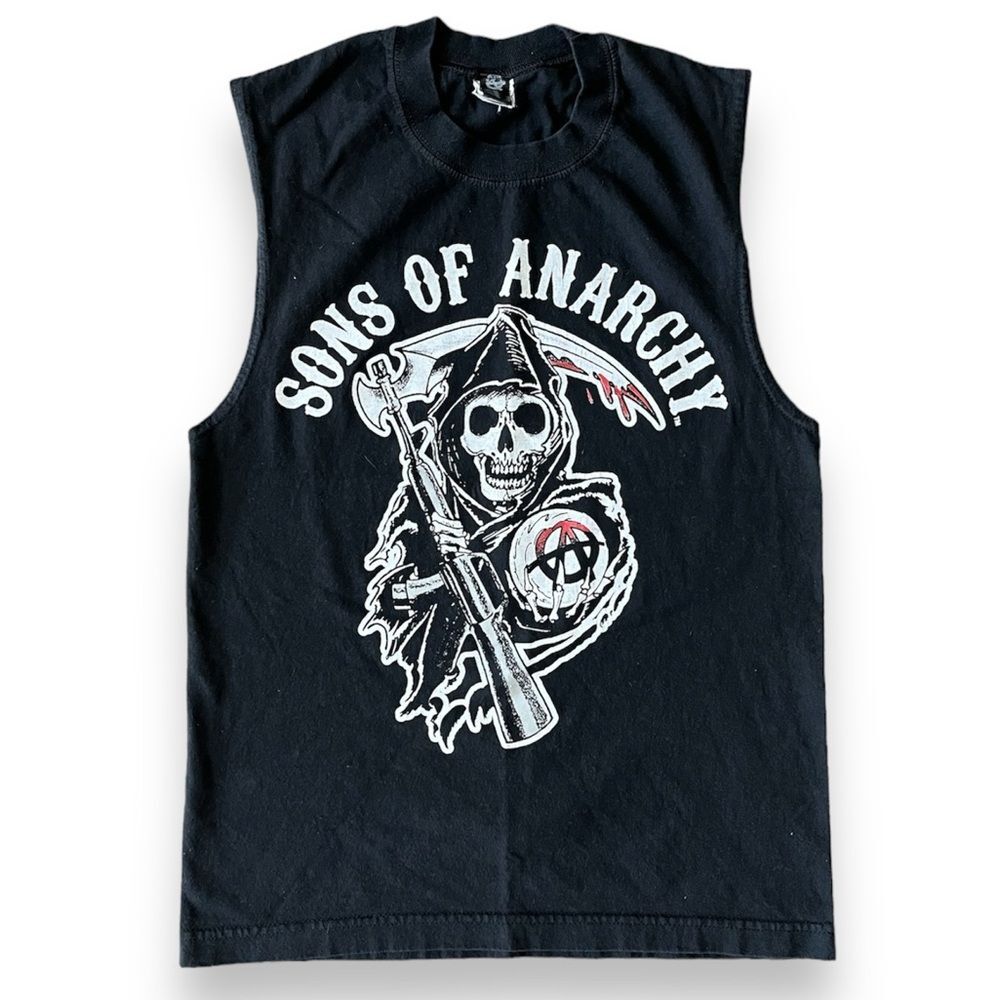 Sons of Anarchy Tank Top Black White Biker Women's Small